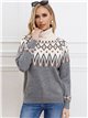 Roll neck contrast sweater (S/M-L/XL)