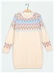 Contrast knit dress (S/M-L/XL)