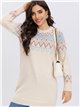 Contrast knit dress (S/M-L/XL)