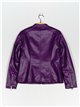 Faux leather jacket deep-purple (40-48)