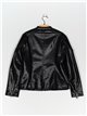 Faux leather jacket black (40-48)