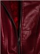 Faux leather jacket deep-red-rose (40-48)