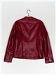 Faux leather jacket deep-red-rose (40-48)