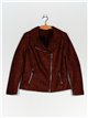 Chaqueta biker efecto piel pelo wine (M-XXL)