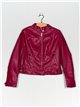 Faux leather jacket red-rose (M-XXL)