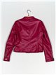 Faux leather jacket red-rose (M-XXL)