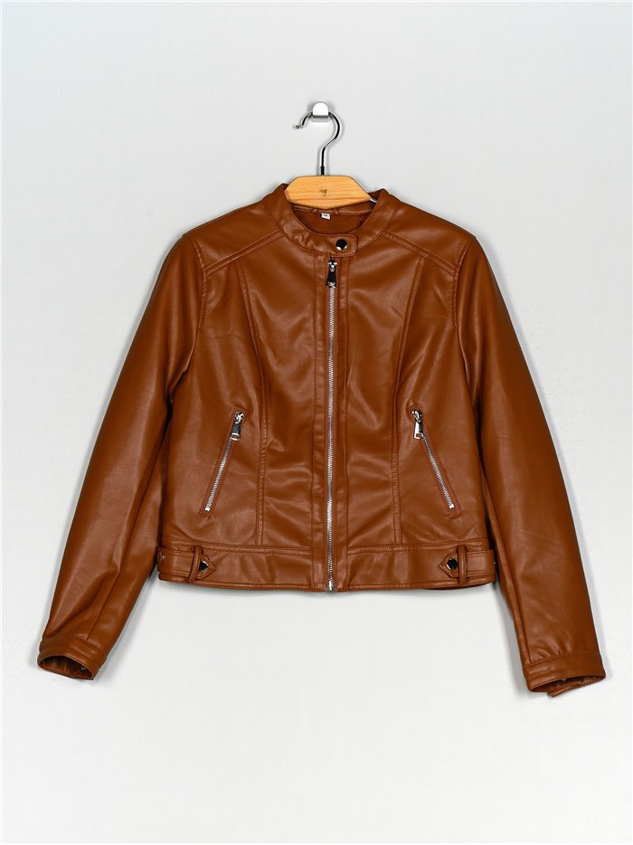 Faux leather jacket camel (M-XXL)