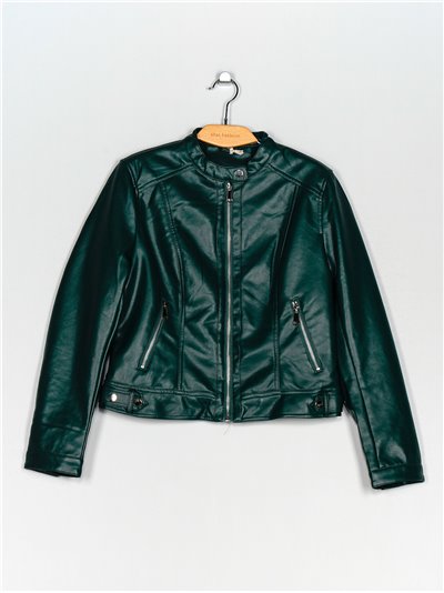 Faux leather jacket green (M-XXL)