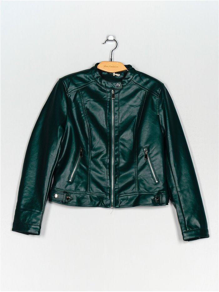 Chaqueta efecto piel pelo green (M-XXL)