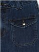 Jeans flare bolsillos azul (S-XXL)