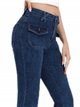 Jeans flare bolsillos azul (S-XXL)