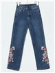 Embroidered floral jeans azul (S-XXL)