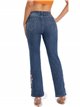 Jeans bordado flores azul (S-XXL)