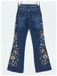 Embroidered flare jeans azul (S-XXL)