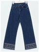 Embroidered straight jeans azul (S-XXL)