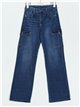 Straight cargo jeans azul (S-XXL)