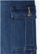 Jeans rectos cargo azul (S-XXL)