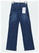 Jeans rectos cargo azul (S-XXL)