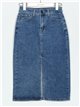 Falda denim midi abertura azul (S-XXL)