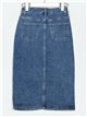 Falda denim midi abertura azul (S-XXL)