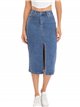 Falda denim midi abertura azul (S-XXL)