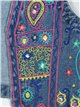 Embroidered denim waistcoat azul (S-M-L)