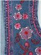 Embroidered denim waistcoat azul (S-M-L)