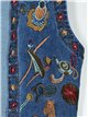 Embroidered denim waistcoat azul (S-M-L)