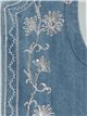 Embroidered denim waistcoat denim-blue (S-M-L-XL)