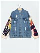 Oversized denim jacket with sequins azul (S/M-L/XL)