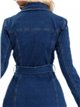 Vestido denim cinturón azul (S-XXL)