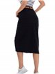 Belted denim midi skirt negro (S-XXL)