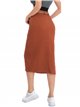 Belted denim midi skirt caramel (S-XXL)