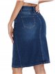 Falda denim midi abertura azul (S-XXL)