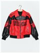 Chaqueta racing efecto piel black-red (S-M-L-XL)