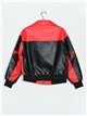 Chaqueta racing efecto piel black-red (S-M-L-XL)