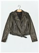 Faux leather biker jacket green (M-L-XL-2XL)