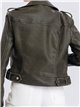 Faux leather biker jacket green (M-L-XL-2XL)