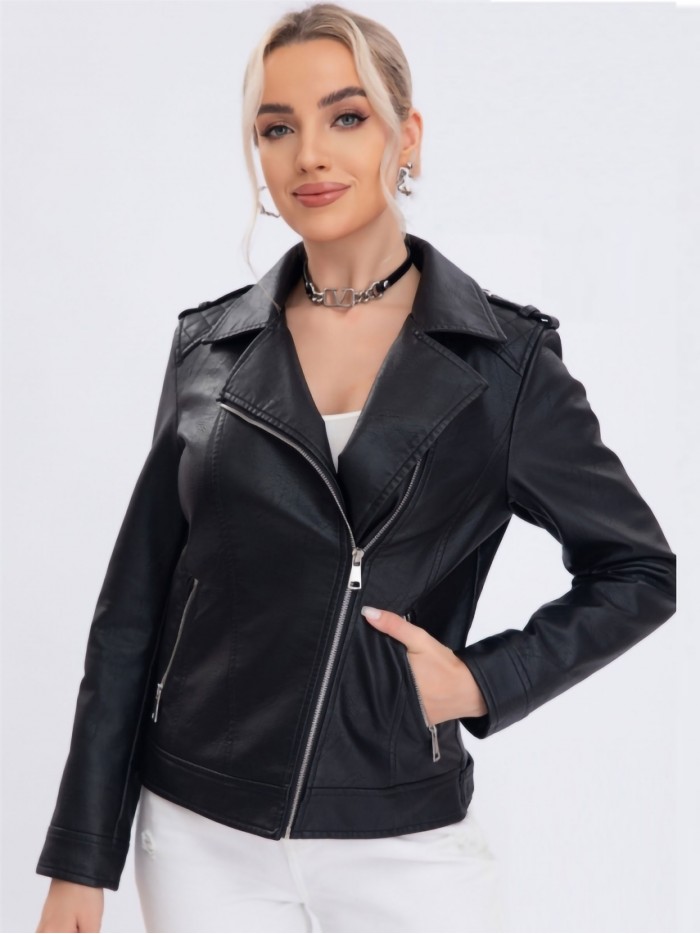 Faux leather biker jacket (M-L-XL-2XL)