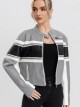 Striped faux leather jacket (S-M-L-XL)