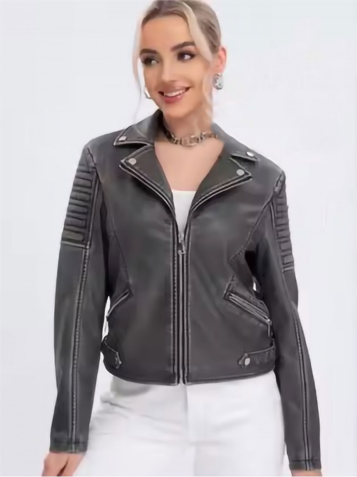 Faux leather jacket (S-M-L-XL)