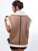 Sherpa lined faux suede waistcoat (S/M-L/XL)