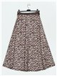 Leopard print A-line skirt