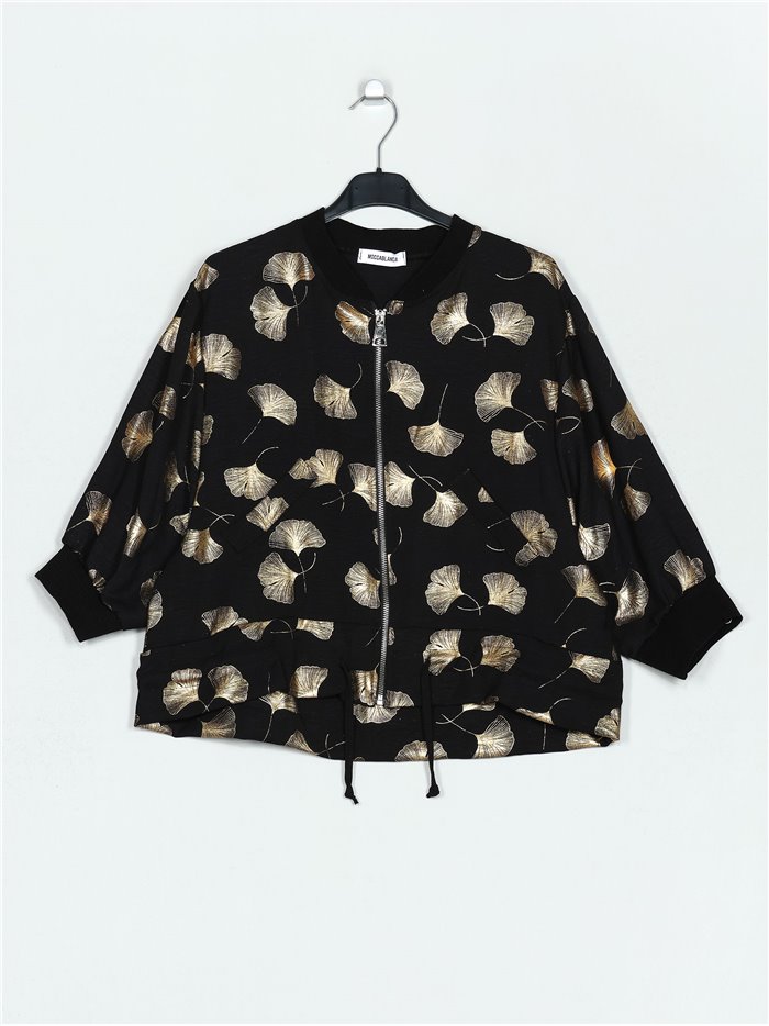 Printed bomber jacket