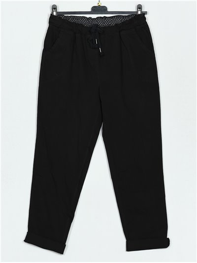 High waist trousers negro