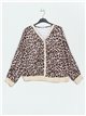 Leopard print bomber jacket