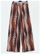 Animal print flowing trousers