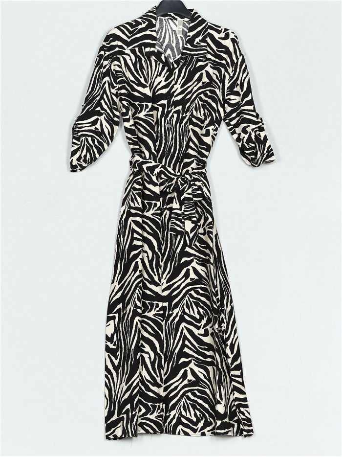 Zebra print maxi dress