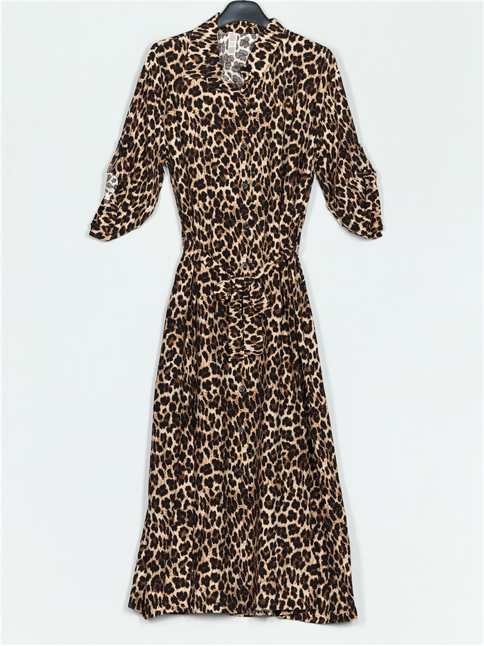 Leopard print maxi dress