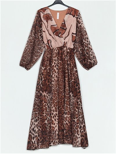 Maxi leopard printed dress